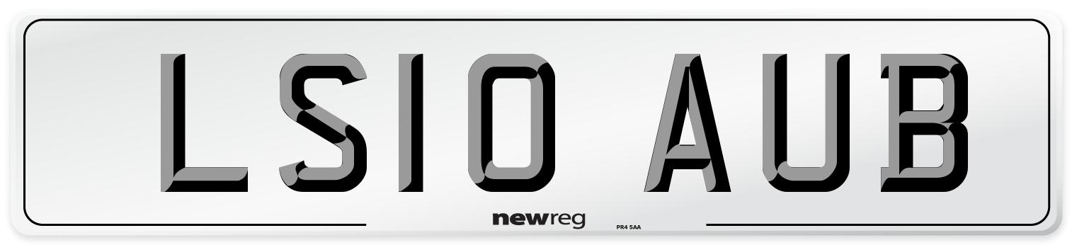 LS10 AUB Number Plate from New Reg